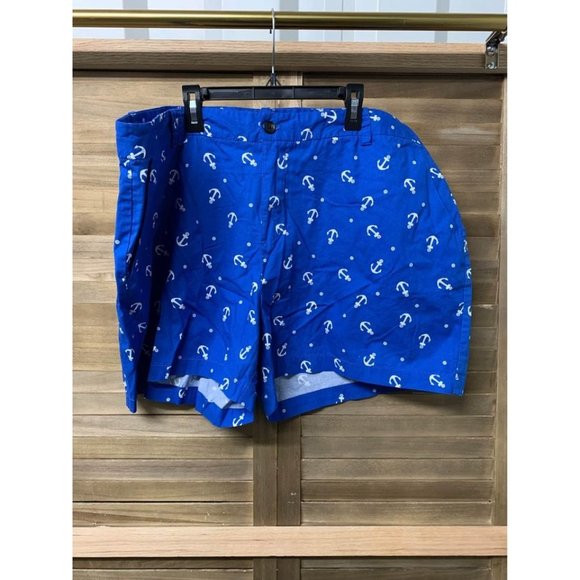 NWT Style Me Blue Linen Nautical Shorts Plus Size 22 - Picture 1 of 6